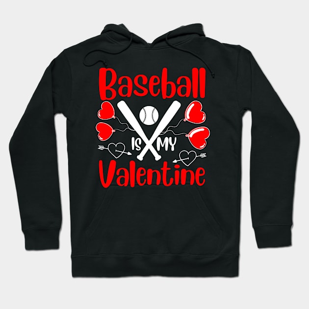 Baseball is Valentine's Day. Play ball with love design Hoodie by click2print